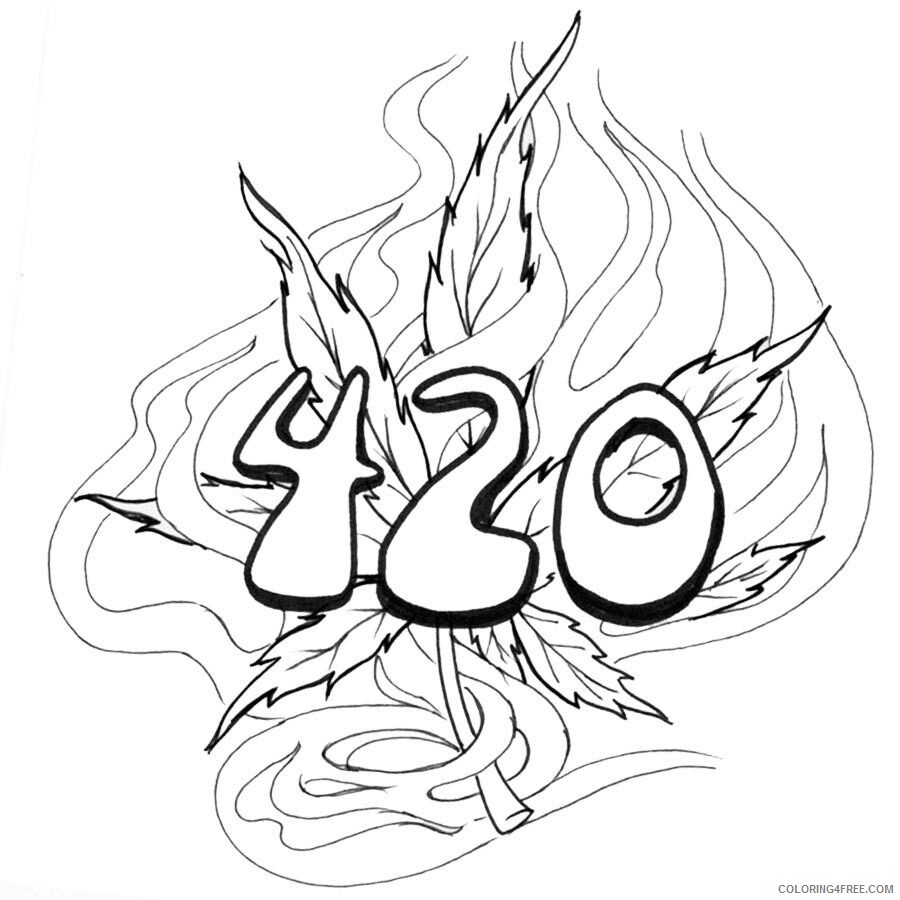 420 Coloring Pages Printable Sheets 420 Tattoo coloring 2021 09 678 Coloring4free