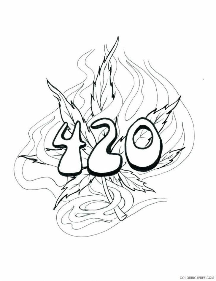 420 Coloring Pages Printable Sheets Weed Ideas Whitesbelfast 2021 09 685 Coloring4free