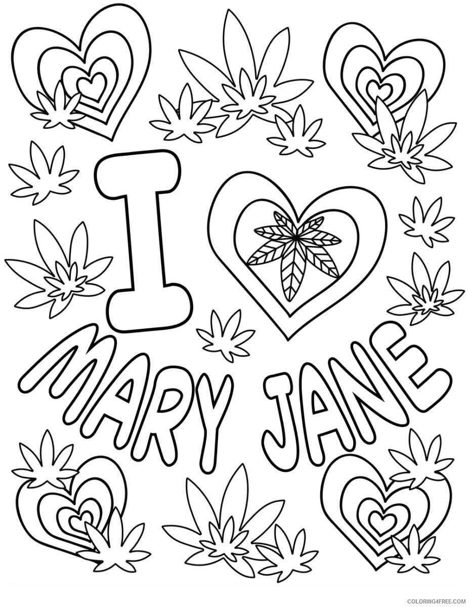 420 Coloring Pages Printable Sheets Weed Page 2021 09 684 Coloring4free