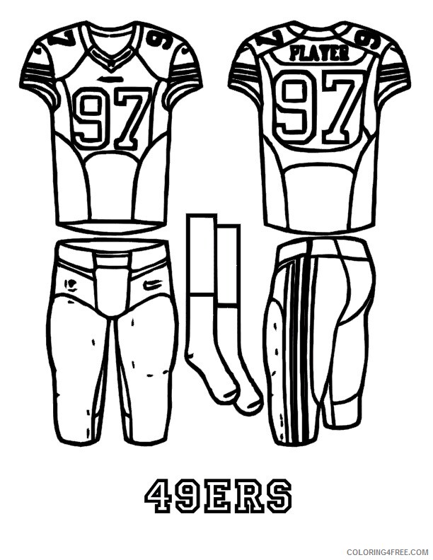 49ers Coloring Pages Printable Sheets SF 49ers Colouring jpg 2021 09 689 Coloring4free