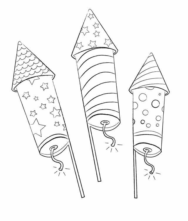 4th July Coloring Pages Printable Sheets Fireworks Free Printable Page 2021 09 697 Coloring4free