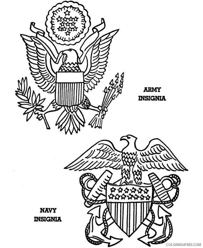 4th of July Symbols Printable Sheets Patriotic Symbols American Eagles 019 2021 09 750 Coloring4free