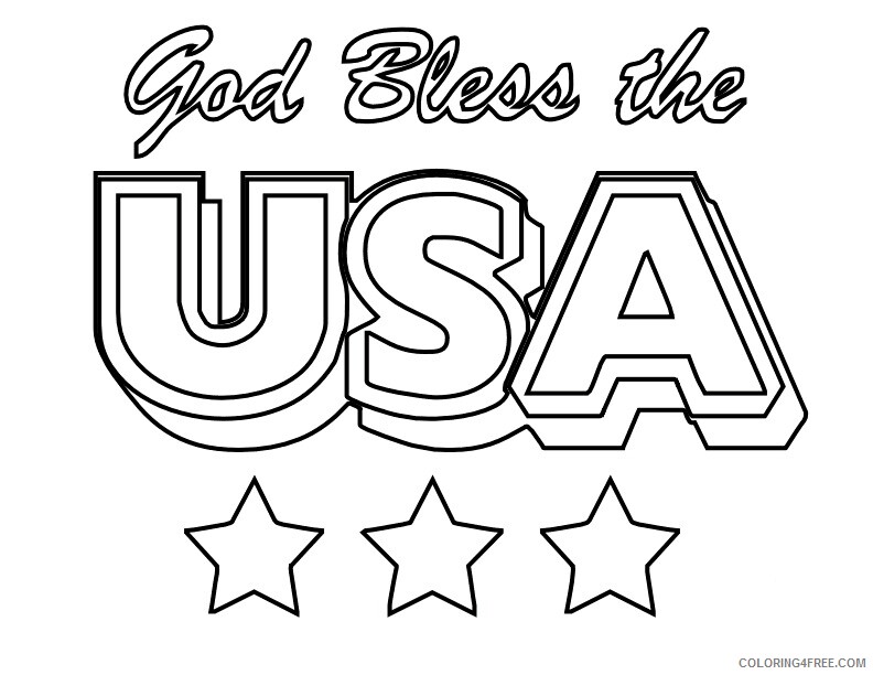 4th of July Symbols Printable Sheets USA America Coloring 2021 09 755 Coloring4free