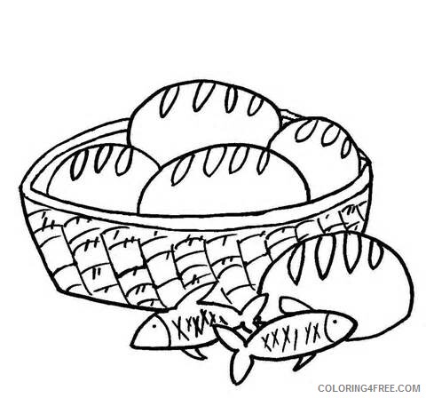 5 Loaves and 2 Fish Coloring Pages Five Loaves And Two Fishes 2021 09 792 Coloring4free
