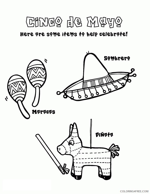 5 de Mayo Coloring Pages Printable Sheets Printable Cinco de Mayo Coloring 2021 09 780 Coloring4free