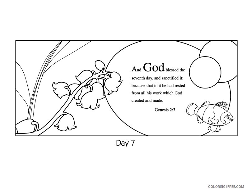 7 Days of Creation Coloring Pages Neighborhood Bible Time Creation Coloring 2021 09 854 Coloring4free