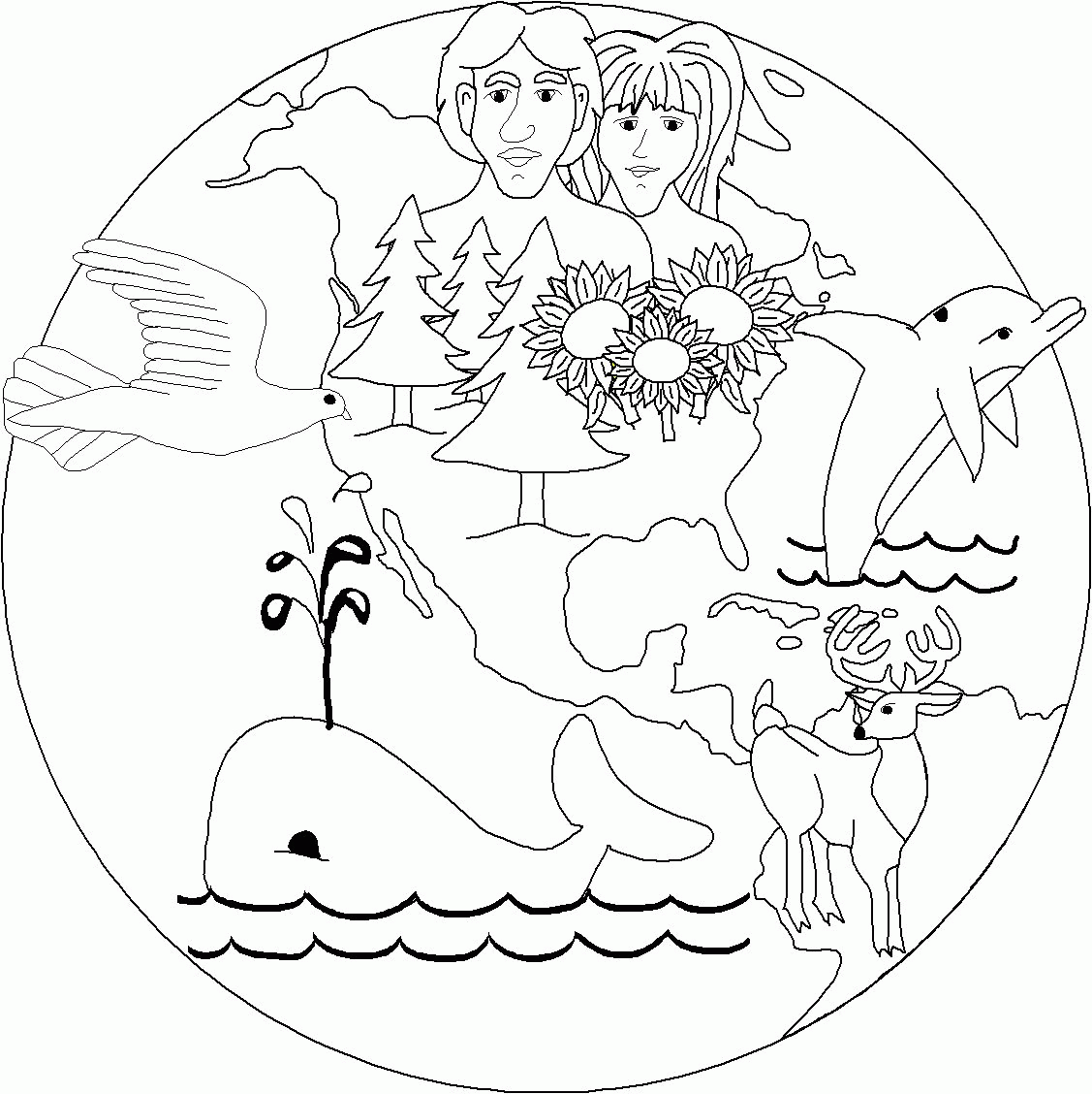7 Days of Creation Coloring Pages Printable Sheets For 7 Days 2021 09 842 Coloring4free