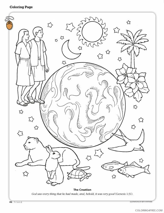 7 Days of Creation Coloring Pages Printable Sheets MFW K Creation Days Of 2021 09 853 Coloring4free