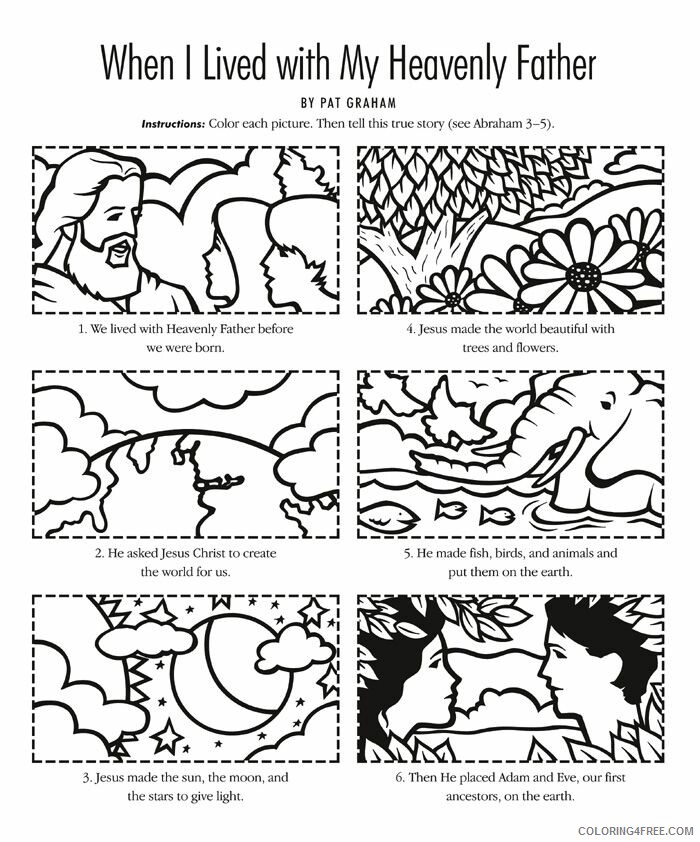 7 Days of Creation Coloring Pages Printable Sheets creation story jpg 2021 09 851 Coloring4free