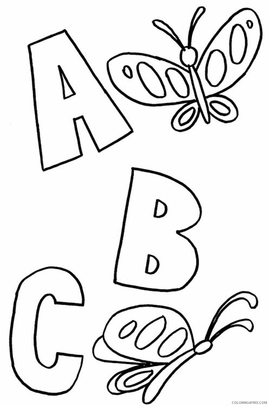 A B C Coloring Pages Printable Sheets Abc For Girls 2021 a 0020 Coloring4free