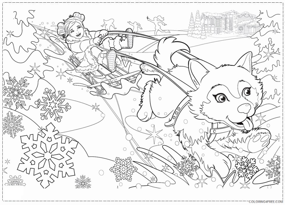 A Christmas Carol Coloring Pages Printable Sheets Barbie Christmas Colouring Jpg 2021 A 0149 Coloring4free Coloring4free Com