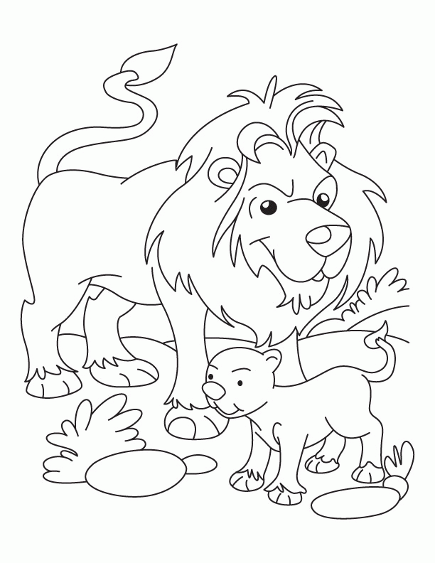 A Color of His Own Coloring Page Printable Sheets Lion and Cub page 2021 a 0173 Coloring4free