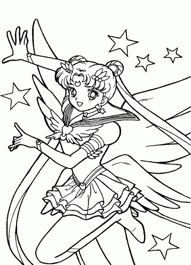 A Color of His Own Coloring Page Printable Sheets Sailor Moon Is Confused With 2021 a 1 Coloring4free