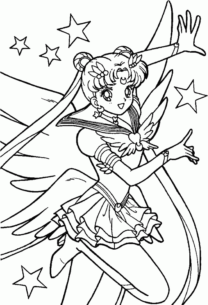 A Color of His Own Coloring Page Printable Sheets Sailor Moon Is Confused With 2021 a 2 Coloring4free