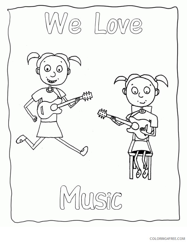 A Color of His Own Coloring Page Printable Sheets music guitars 1 2021 a 0174 Coloring4free