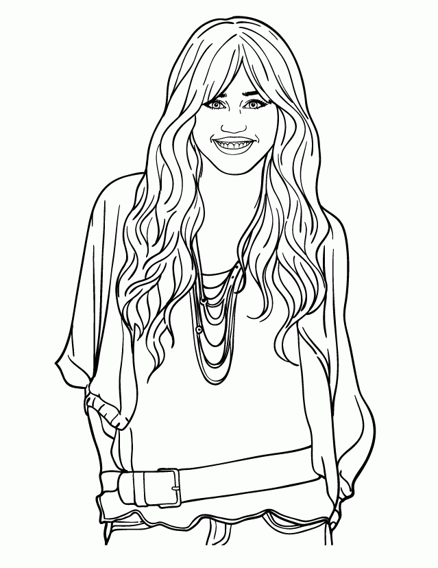 A Coloring Page of Hannah Montana Hannah Montana Posing Pictures 2021 a Coloring4free