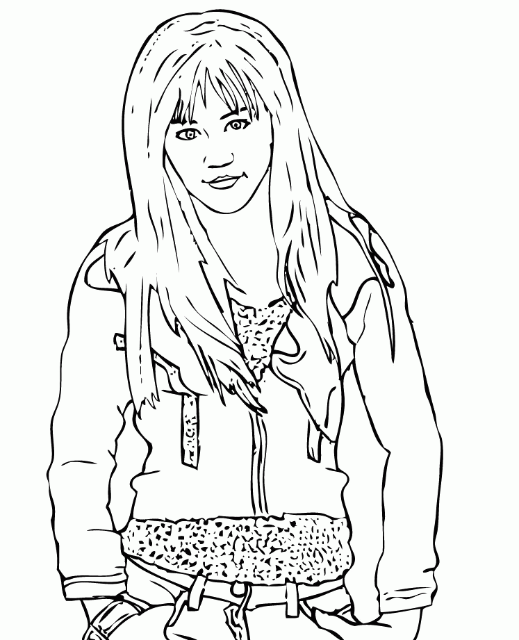 A Coloring Page of Hannah Montana Printable Sheets Hannah Montana Online 2021 a Coloring4free