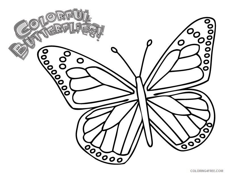 A Coloring Page of a Butterfly Printable Sheets Monarch Butterfly Page Free 2021 a 0190 Coloring4free
