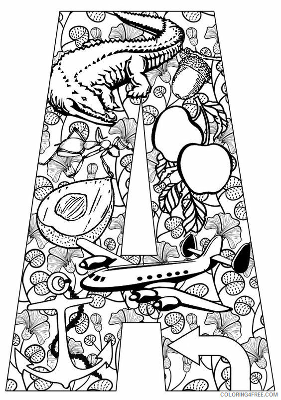 A Coloring Pages Printable Sheets 1000 ideas about Alphabet Coloring 2021 a 0198 Coloring4free
