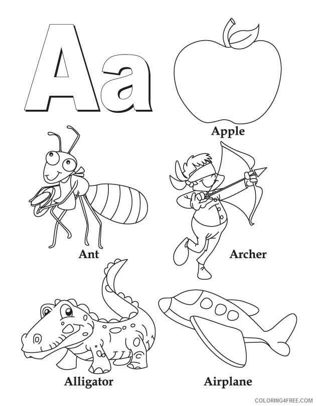 A Coloring Pages Printable Sheets My A to Z Coloring 2021 a 0217 Coloring4free