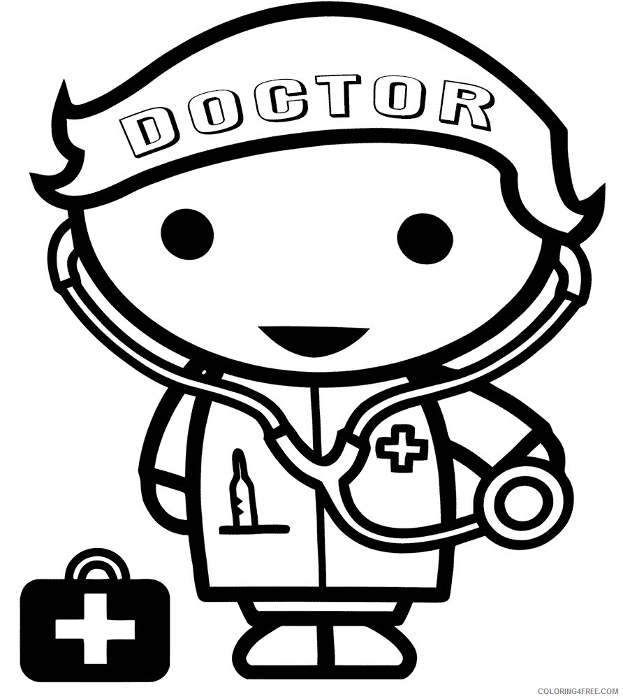 A Doctor Coloring Page Printable Sheets Doctor Bag Page High 2021 a 0224 Coloring4free