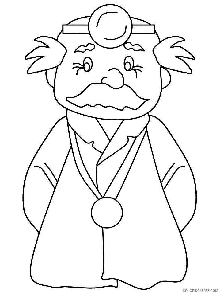 A Doctor Coloring Page Printable Sheets Doctor for Kids 2021 a 0223 Coloring4free