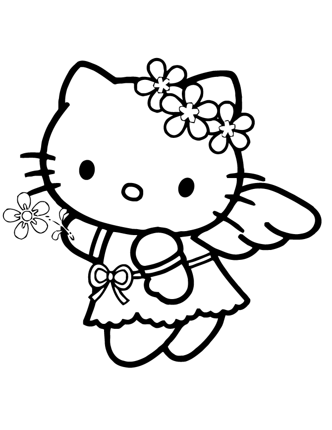 A Pic of Hello Kitty Printable Sheets Angel Hello Kitty Page 2021 a 0268 Coloring4free
