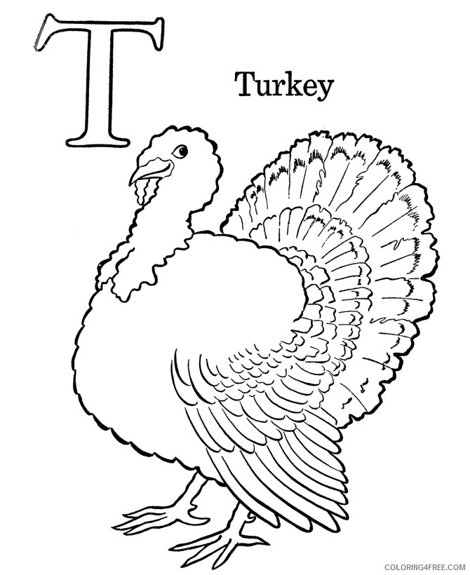 A Pic of a Turkey Printable Sheets Preschool Page of Thanksgiving 2021 a 0254 Coloring4free