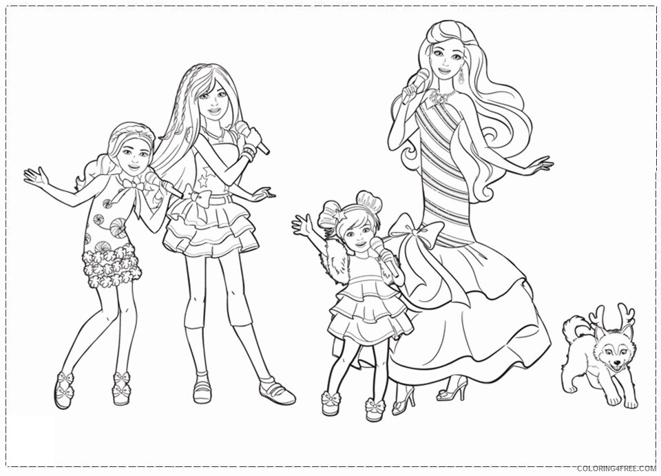 A Picture of Barbie Printable Sheets Barbie in a Perfect Christmas 2021 a 0554 Coloring4free