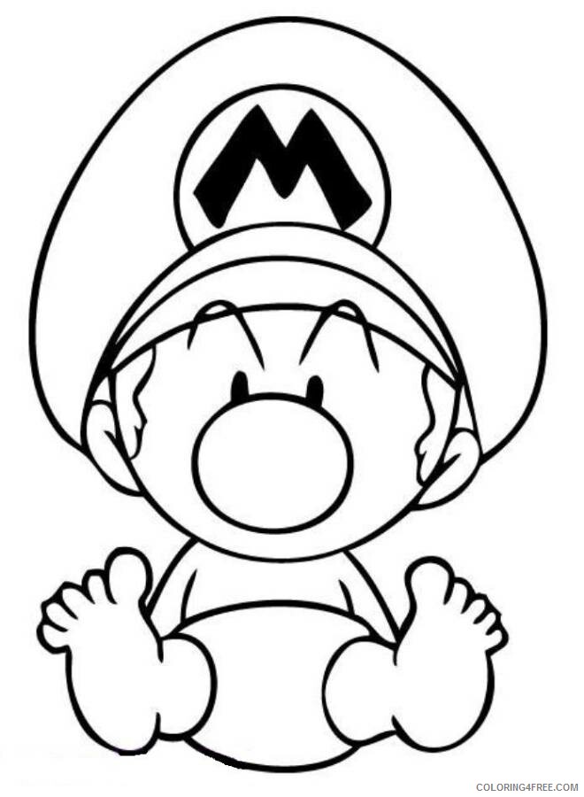 A Picture of Mario Printable Sheets Print Baby Mario Pages 2021 a 0578 Coloring4free