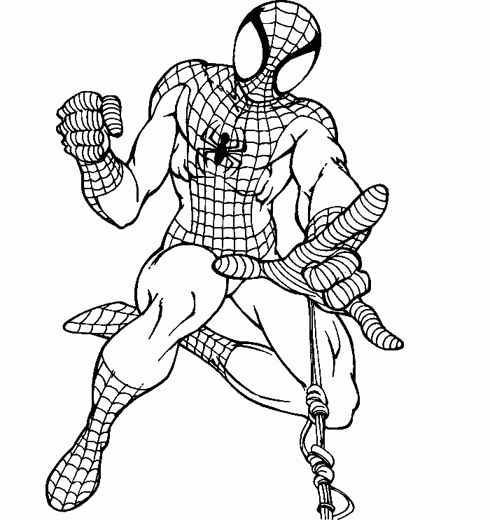 A Picture of Spiderman Printable Sheets Powerful Force Unleashed Coloring 2021 a 0626 Coloring4free