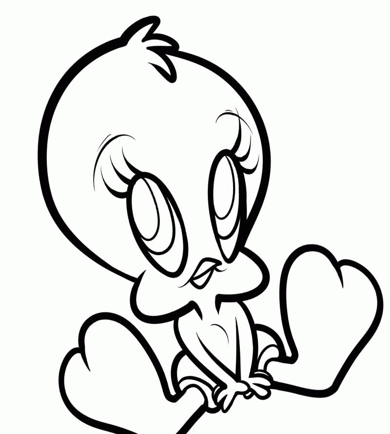 A Picture of Tweety Bird Printable Sheets The Tweety Baby Bird Coloring 2021 a 0658 Coloring4free