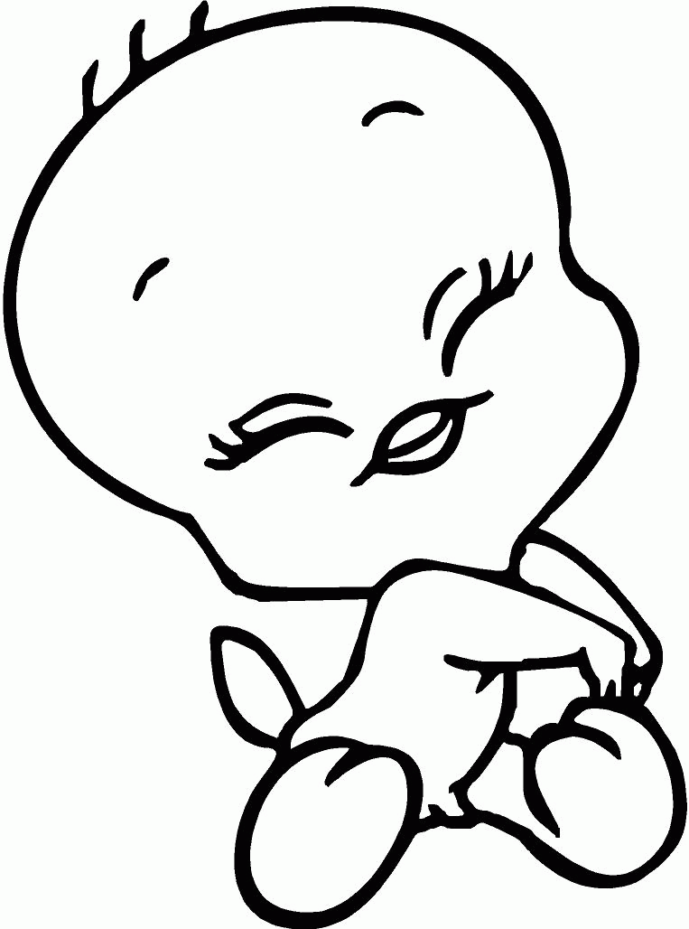 A Picture of Tweety Bird Printable Sheets baby tweety bird Colouring Pages 2021 a 0646 Coloring4free
