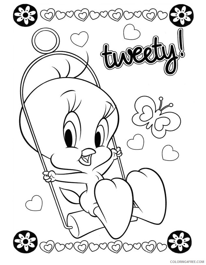 A Picture of Tweety Bird Printable Sheets bugs tweety print Colouring Pages 2021 a 0648 Coloring4free
