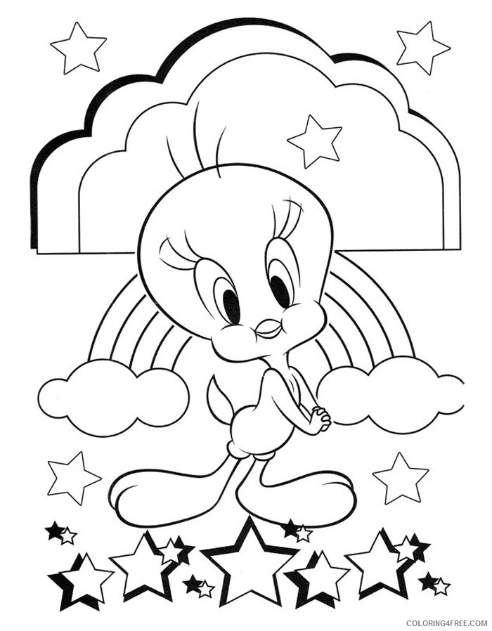 A Picture of Tweety Bird Printable Sheets gangster tweety bird Colouring Pages 2021 a 0654 Coloring4free