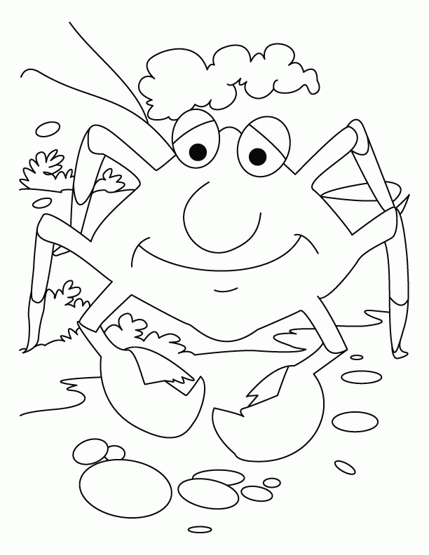 A Picture of a Crab Printable Sheets Crab smile please pages 2021 a 0315 Coloring4free
