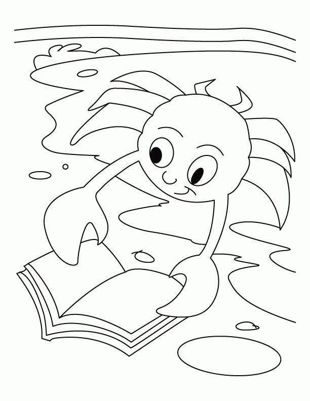 A Picture of a Crab Printable Sheets Crab winning over book wormer 2021 a 0314 Coloring4free