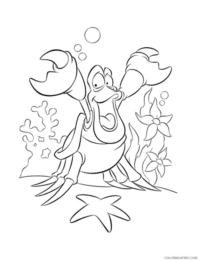 A Picture of a Crab Printable Sheets The Little Mermaid Sebastian the 2021 a 0323 Coloring4free
