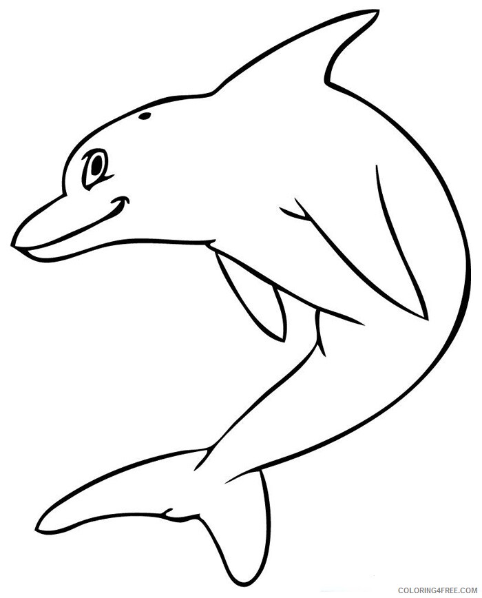 A Picture of a Dolphin Printable Sheets Dolphins Friendly dolphin jumping coloring 2021 a 0330 Coloring4free