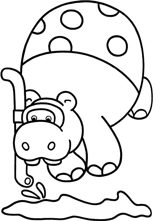 A Picture of a Hippo Printable Sheets Hippo 2 gif 2021 a 0363 Coloring4free
