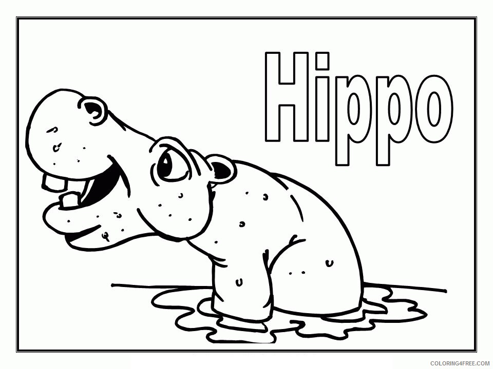 A Picture of a Hippo Printable Sheets Hippo 622 Free 2021 a 0369 Coloring4free