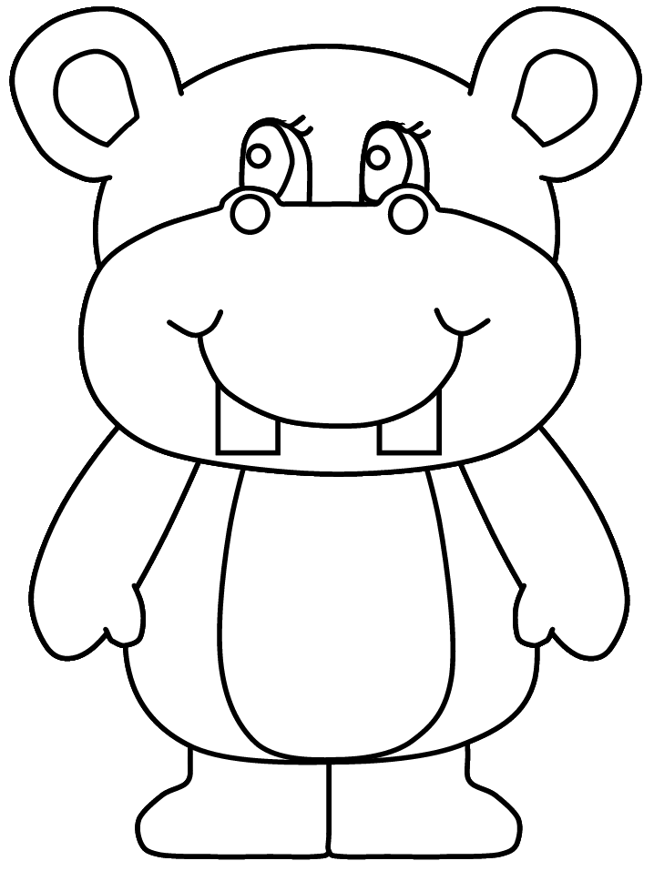 A Picture of a Hippo Printable Sheets Hippo 8 gif 2021 a 0368 Coloring4free