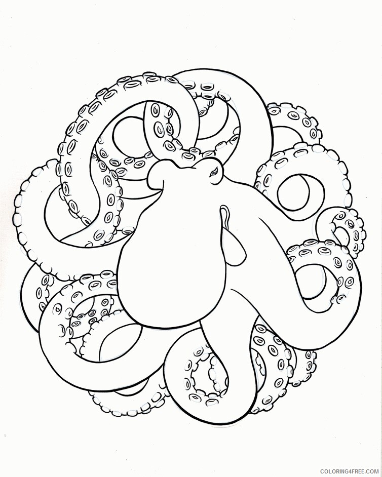 A Picture of a Octopus Printable Sheets Octopus Inked jpg 2021 a 0434 Coloring4free