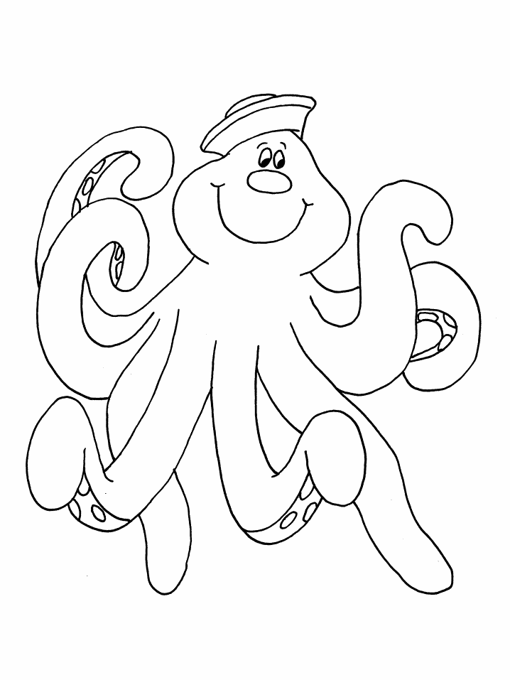 A Picture of a Octopus Printable Sheets Octopus and Book 2021 a 0432 Coloring4free