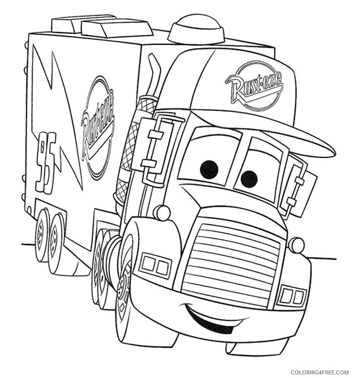 A Picture of a Truck Printable Sheets Cars Movie Mack Truck coloring 2021 a 0453 Coloring4free