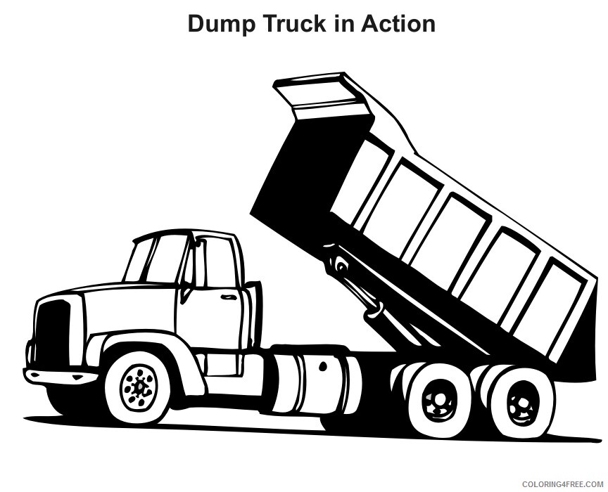 A Picture of a Truck Printable Sheets Dump Truck Page Back 2021 a 0457 Coloring4free