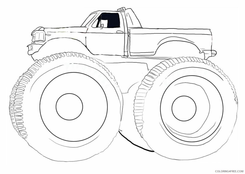 A Picture of a Truck Printable Sheets Free Printable Monster Truck Coloring 2021 a 0463 Coloring4free