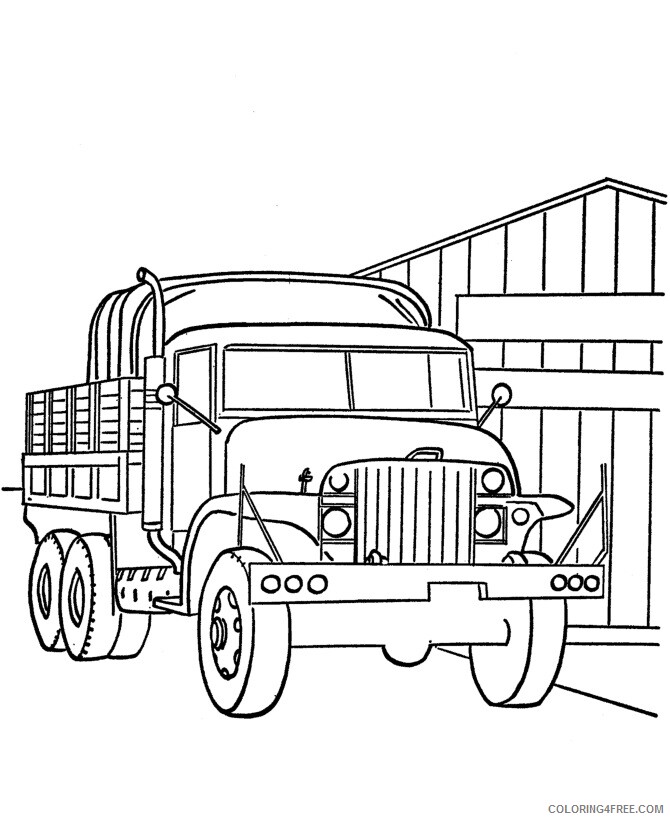 A Picture of a Truck Printable Sheets Military Truck 003 2021 a 0467 Coloring4free