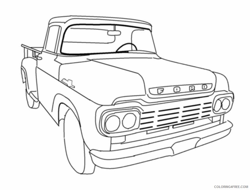 A Picture of a Truck Printable Sheets Old Ford Truck Drawings Hd 2021 a 0470 Coloring4free