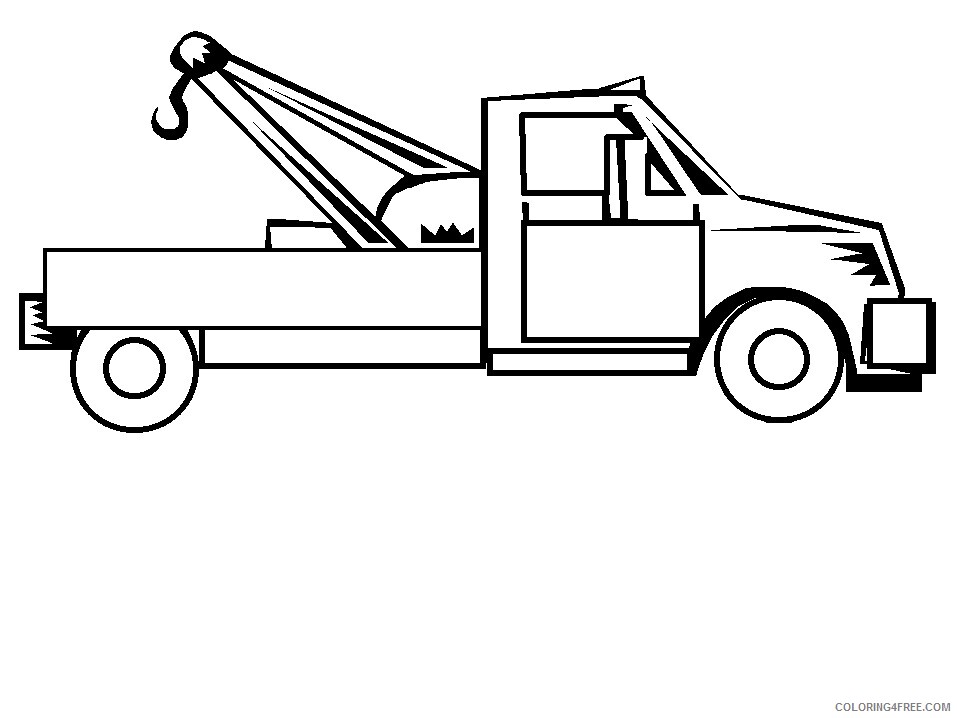 A Picture of a Truck Printable Sheets Tow Truck Free 2021 a 0475 Coloring4free